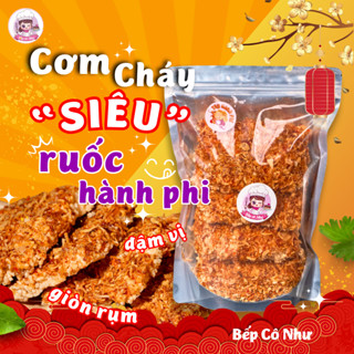 Cơm cháy ruốc hành phi Siêu ngon giòn rụm - Loại cay vừa - túi 250g | Đồ ăn vặt Bếp Cô Như