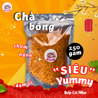 Siêu chà bông mix 80% Gà và 20% Heo, chà bông xù sợi loại ngon 250gr | Đồ ăn vặt Bếp Cô Như