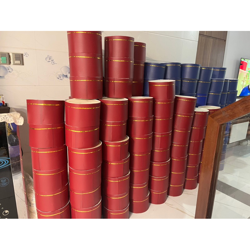 SẴN trụ gói quà TẾT, giỏ quà tết hình trụ tròn loại I