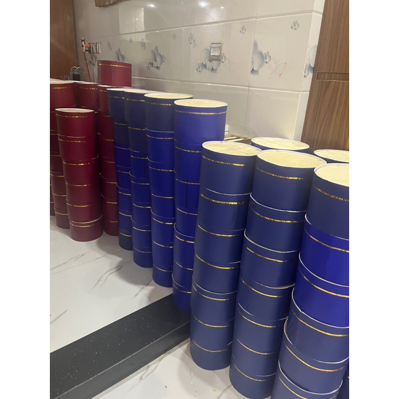 SẴN trụ gói quà TẾT, giỏ quà tết hình trụ tròn loại I