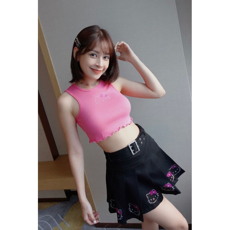 Áo Ba Lổ In Hạt Hello Kitty