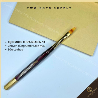 Cọ ombre đầu dẹt cán nhựa đen,Cọ ombre niao N14 - Cọ nails trang trí dành cho thợ làm móng