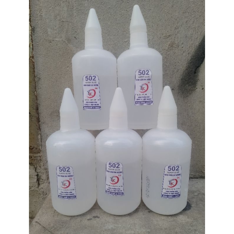 Keo 502 siêu dính mau khô 500g chai lớn