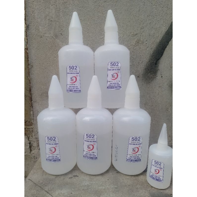 Keo 502 siêu dính mau khô 500g chai lớn