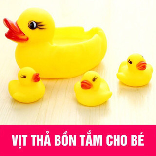 Đồ chơi nhà tắm vịt thả bồn bóp kêu chíp chíp dành cho bé