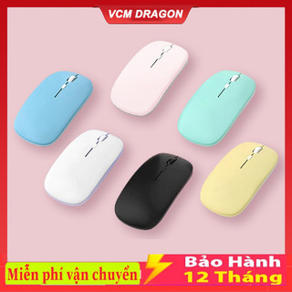 Chuột không dây V82 kiểu dáng đơn giản mỏng nhẹ dành cho máy tính, chống ồn khi làm việc chơi game , bảo hành 12 tháng
