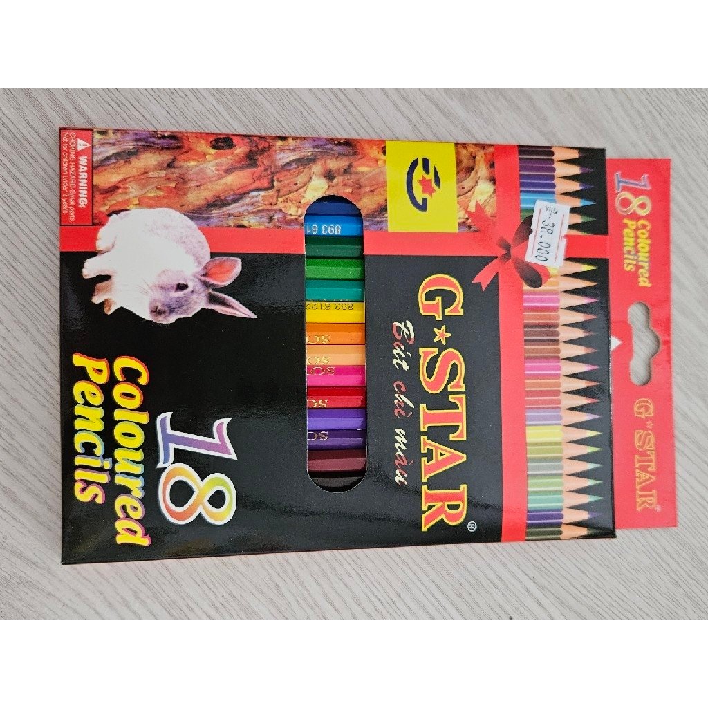 Bút chì màu gỗ 18 màu dài gstar