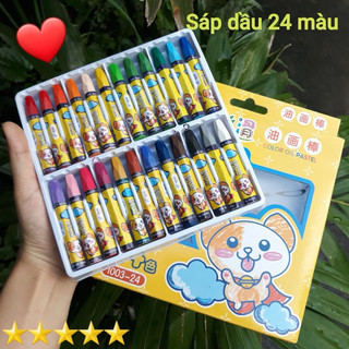 Bút sáp màu - bút tô màu - sáp dầu 24 màu - bút sáp 12 màu