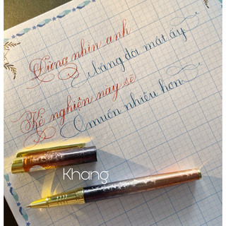 Bút máy Hoàng Ngọc T09 ⚡ Bút luyện chữ ⚡ Bút ngòi lá tre 101 không rỉ, bút luyện calligraphy nét thanh nét đậm
