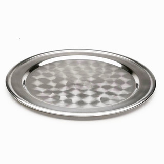 Mâm tròn inox, mâm vành, mâm cạn, mâm bưng cơm cúng cơm, mâm inox Size 44cm