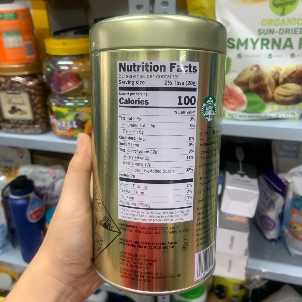 Bột ca cao date 5/2025  Starbuck Hot Cocoa Classic - EDS Hàng Mỹ