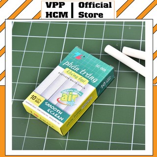 Hộp 10 viên Phấn không bụi trắng DC-008 Thiên Long chính hãng