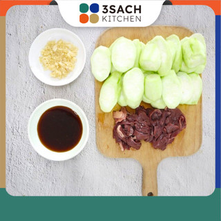 Mướp hương xào tim heo