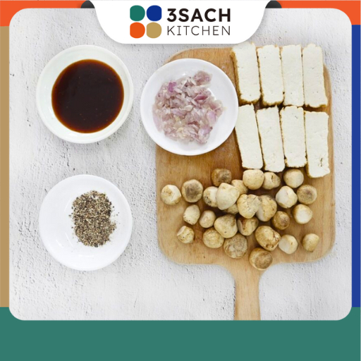 [RTC] Đậu Hũ Xào Nấm Rơm (Khay 350g)