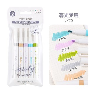 Set 5 bút Shiny highlight nhiều màu sắc