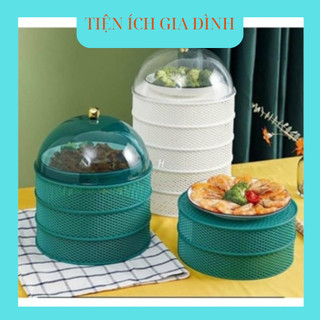 Lồng bàn nhiều tầng cao cấp, thiết kế sang trọng giúp bảo quản đồ ăn