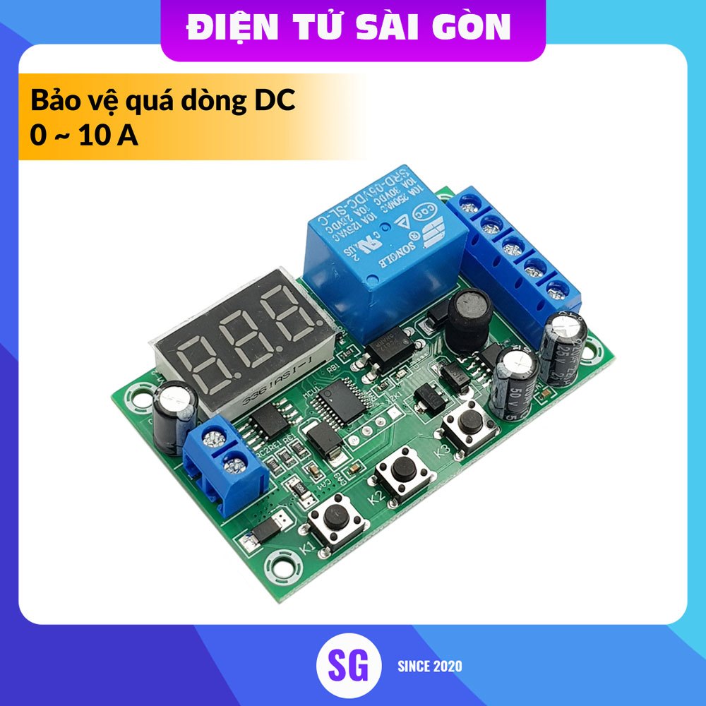 Mạch bảo vệ quá dòng DC 0-10A