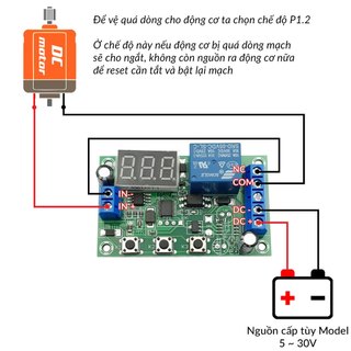 Mạch bảo vệ quá dòng DC 0-10A