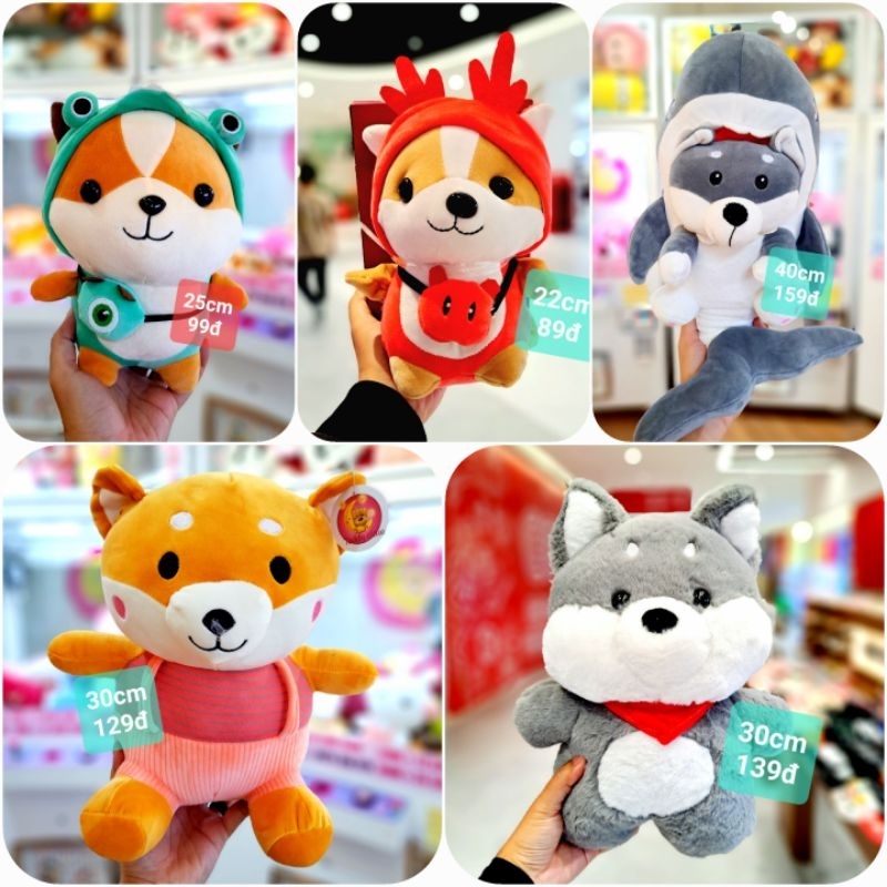 Gấu bông chó Shiba dễ thương, Gấu bông miniso giá rẻ