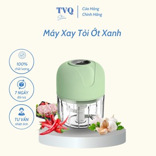 Máy Xay Tỏi Xanh Mini Cầm Tay Cổng Sạc USB Tiện Lợi Cho Nhà Bếp TVQ Strore