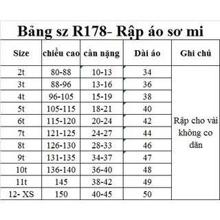 Rập giấy A0 mã  R178 - Rập áo bé