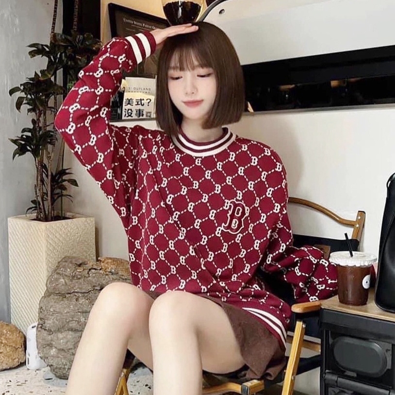 Áo MLB Mega tay dài Sweater nỉ da cá xuất nam nữ cao cấp
