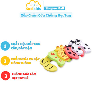 Xốp chặn cửa chống xước tường, tránh kẹt tay cho em bé