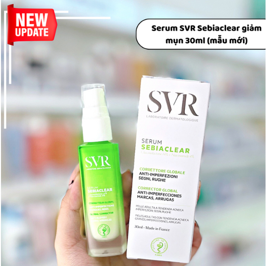 Tinh chất ngăn ngừa thâm giảm mụn Serum SVR Sebiaclear 4% NIACINAMIDE và 14% PHA 30ml