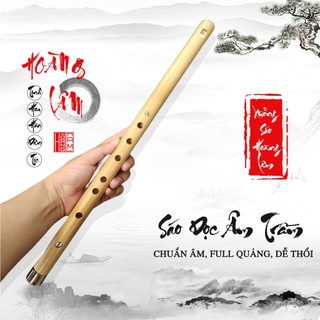 Sáo Trúc La Trầm A4 HL15SD Thổi Dọc - Dễ Thổi Nhất Bọc Đầu Ngọc, Chuẩn âm Xưởng Sáo Hoàng Lâm