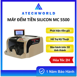 Máy đếm tiền thế hệ mới silicon mc 5500 - hàng chính hãng - bh 12 tháng - có xuất vat