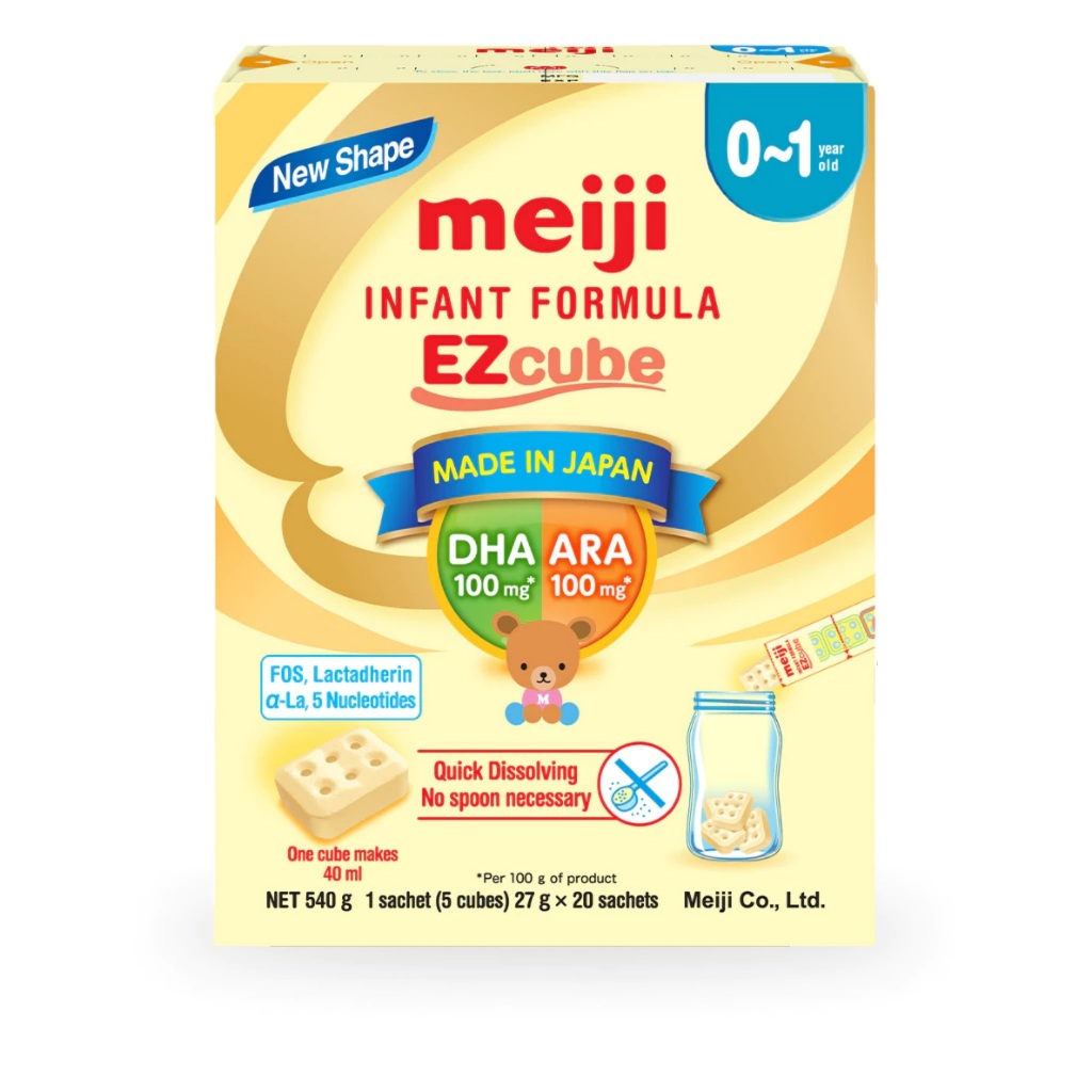 Combo Sản phẩm dinh dưỡng Meiji Infant Formula EZcube (540g) và Sản phẩm dinh dưỡng Meiji Growing Up Formula EZcube (560