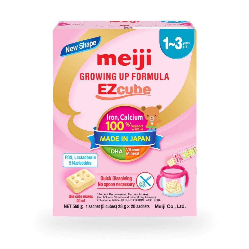 Combo Sản phẩm dinh dưỡng Meiji Infant Formula EZcube (540g) và Sản phẩm dinh dưỡng Meiji Growing Up Formula EZcube (560