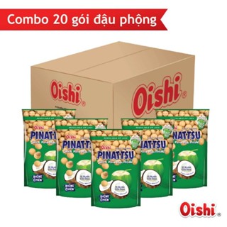 Thùng 20 gói đậu phộng pinattsu Oishi gói 85g vị cốt dừa/mực cay/hải sản siêu cay/đậu phộng tỏi ớt