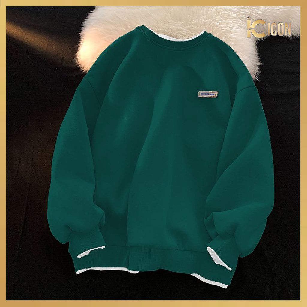 Áo Weater Nam Nữ Thu Đông Cổ Tròn Chất Nỉ, Áo Nỉ Nam Thu Đông Dày Dặn AD02 - ICON