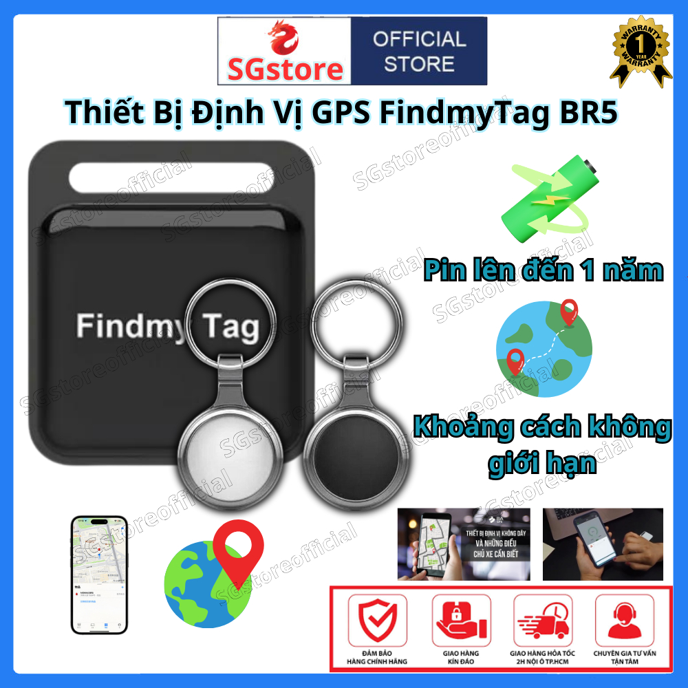 Thiết bị định vị GPS FindmyTag BR5, Kiểm soát vật dụng, Ôtô, Xe máy, Thú cưng, Thiết kế nhỏ gọn và dễ sử dụng