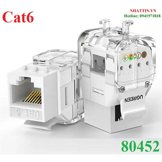 Đầu nối mạng RJ45 âm tường cho dây mạng Cat6 Ugreen 80452 cao cấp