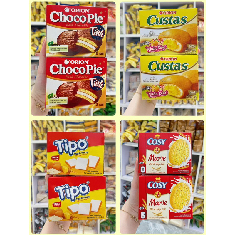 Bánh Chocopie, Custas ,Tipo, Cosy ( 1hộp 2 cái)