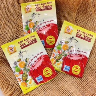 Thạch Rau Câu Sóc Vàng Gói 12gr – Dai Giòn, Làm Thạch Cực Dễ!