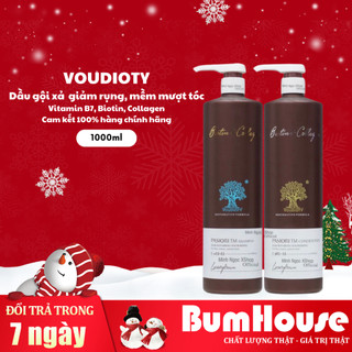 Dầu gội xả siêu mượt Biotin Collagen Luxury Brown nâu 1000ML