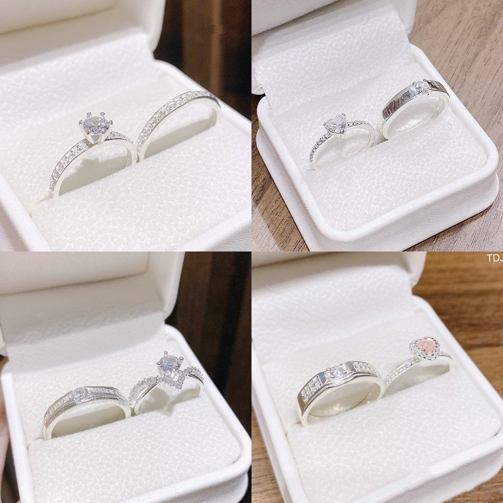Nhẫn đôi bạc ta nhẫn đôi 4 mẫu siêu xinh nhà shop BYL JEWELRY