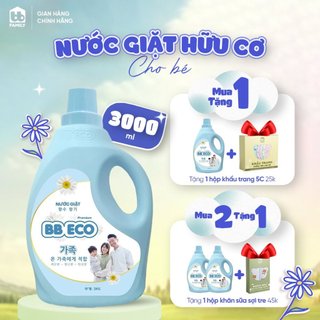Combo 2 can nước giặt hữu cơ BB ECO hương bạch trà, 100% chiết xuất từ thiên nhiên an toàn cho da bé