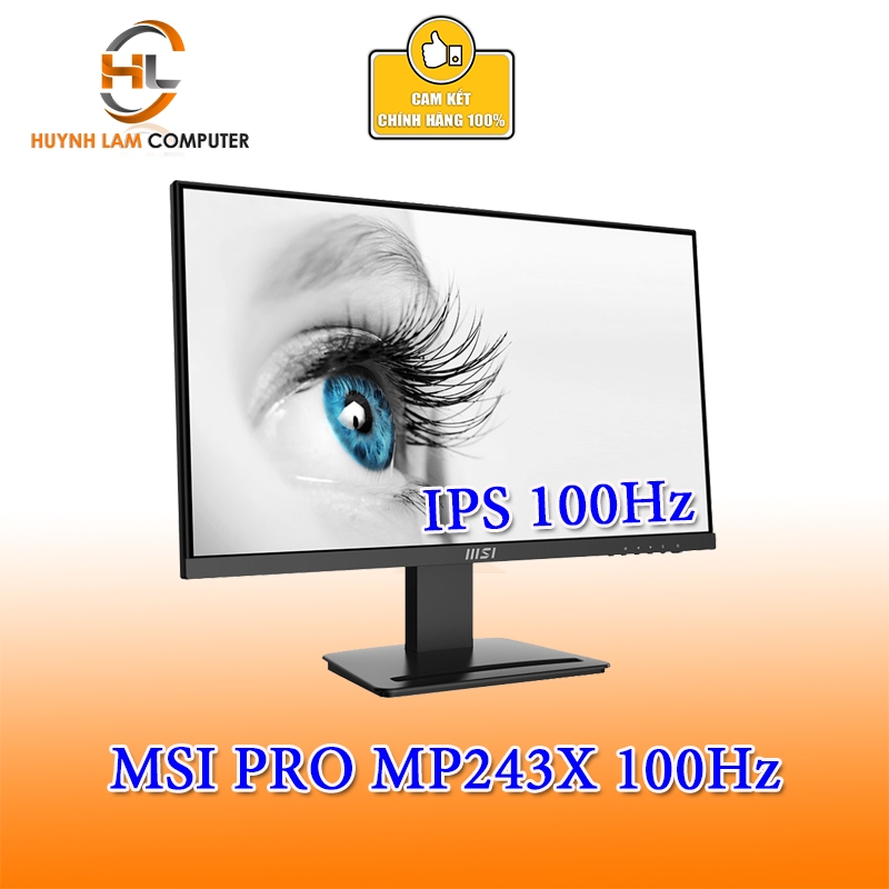 Màn hình MSI Pro MP243X 24 inch | 23.8" IPS 100Hz 1ms FHD HDMI DisplayPort - Chính hãng