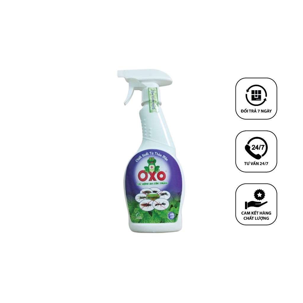 Xịt muỗi, kiến, gián...đa côn trùng OXO chiết xuất thảo mộc tự nhiên 550ml. An toàn, hiệu quả