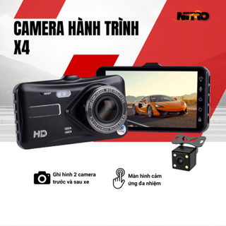  Camera hành trình ô tô X4 Full HD màn hình cảm ứng có cam sau quay đêm rõ nét Bảo Hành 12T 
