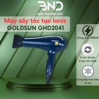 Máy sấy tóc tạo Ionic Goldsun GHD2041 chế độ sấy lạnh đa năng, công suất 2000w bảo hành 12 tháng dienmaybnd