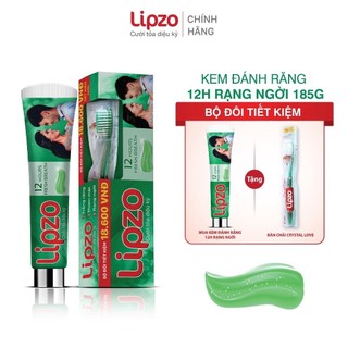 , mua 1 kem đánh răng 12 Giờ Rạng Ngời tặng 1 bàn chải Lipzo Crystal Love For Girl