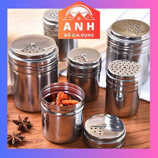 Lọ đựng tăm,hủ đựng tiêu inox nắp xoay