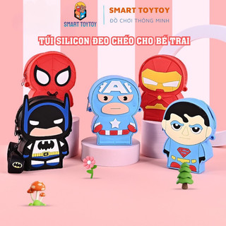 Túi Pop It đeo chéo cho bé trai, túi đeo chéo cho bé trai hình người nhện, sắt, siêu nhân anh hùng Túi Pop It Siêu Nhân