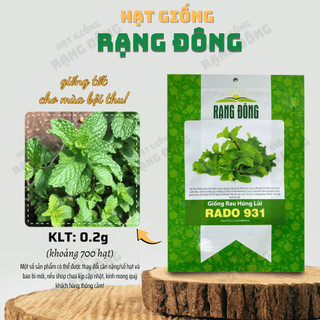 Hạt giống Húng Lủi Rado 931 (0,2g~700 hạt) thu hoạch nhiều lần,trồng quanh năm - Hạt giống Rạng Đông