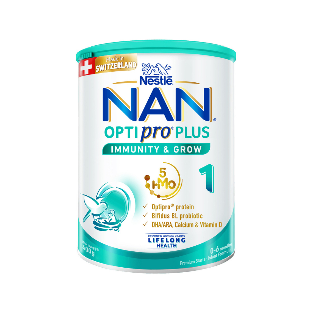 Sữa Bột Nestlé NAN OPTIPRO PLUS Từ Thụy Sĩ Tăng Cường Miễn Dịch Bổ Sung Khoáng Chất Số 1 Từ 0 6 Tháng 400g - Bibo Mart